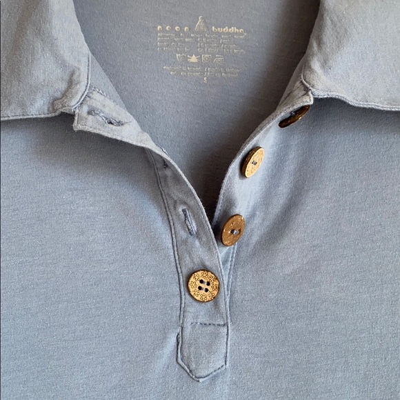 Neon Buddha Ruffled-Hem Four Button Tunic - Sz Sm - Picture 3 of 7